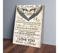 À ma femme, le jour où je t'ai rencontré, j'ai trouvé mon âme. Impressions sur toile pour mari amoureux