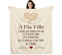 À ma Fille Jespère Que Chaque Fois Que tu Te blottis dans Cette Couverture Elle Te rappelle à Quel Point Je Fille-a COUVERTURE