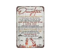 À ma fille : Si je pouvais te donner une seule chose dans la vie, ce serait la capacité de te voir à travers mes yeux. Plaque décorative murale en métal 20 x 30 cm (8 x 12 pouces) pour la maison, le