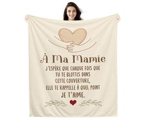 À ma Mamie J’espère que chaque fois que tu te blottis dans cette couverture elle te rappelle à quel point je t’aime Couverture pour Mamie Anniversaire Fête des grands-mères Cadeau de Noël(mamie-a)