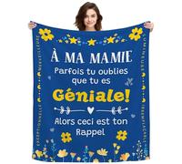 À Ma Mamie Parfois Tu Oublies Que Tu ES Géniale Cadeaux Couverture Plaids pour Femme Cadeau Inspirant Positif Rappel Décoration Maison Douce Couverture 150x130cm (À ma Mamie)