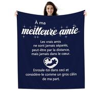 À ma Meilleure Amie Les Vrais Amis ne sont Jamais séparés Peut-être par la Distance mais jamais dans Le Cœur Couverture pour Femme Meilleure Amie Anniversaire Remise des diplômes Cadeau de Noël