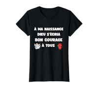 à ma Naissance Dieu cria Bon Courage mi Ange mi Demon Humour T-Shirt Graphique avec Valeur