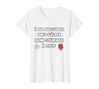 à ma Naissance Dieu cria Bon Courage mi Ange mi Demon Humour T-Shirt Graphique avec Valeur
