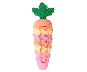 à mâcher chien - Carotte silicone interactive | Objet bruyant pour dentition petits, moyens, grands toutous | Activité extérieure ou intérieure : rapporter, éducation, voyage, anniversaire, cag