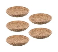 à mâcher | Décoratifs en paille tressée faits à la main | Lot de 5 pièces de reproduction, pour extérieur, intérieur, jardin, balcon, lapin