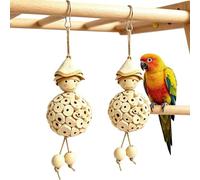 à mâcher naturels pour oiseaux - Ensemble de en pierre de meulage à bec de perruche, fabriqué à partir de branches de bois de pommier séchées au 100 % biologique, coupe les petits