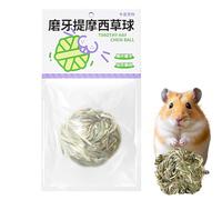 à mâcher pour lapins Boule d'Naturelle | Boules de Foin à Mâcher Roulantes de Lapin Pour hamster chinchilla gerbille petits animaux anti-ennui broyage des dents