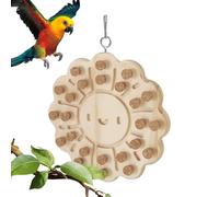 à mâcher pour perroquet - Jouet pour oiseau en bois de 13 cm, accessoire naturel, jouet en cage avec bouchons en chêne | Divertissement pour les gris d’Afrique et les perruches, Ara Cockatiel Fu