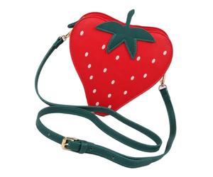 À main en forme de fraise, forme de fruit rouge, ouverture zippée, compagnon de transport léger, organisateur de mouchoirs pour téléphone rouge à lèvres, tenue décontractée, nouveauté, à main