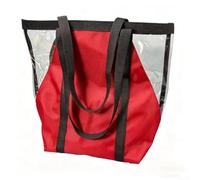 à Main PVC Transparent Femmes 1680D pour robuste à Main PVC(Red) | Matériau PVC clair pour robuste, résistance à l'usure élevée, couleur noire , style décontracté chic