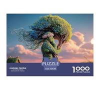 A Male And Female Tree with Roots Intertwined Together 1000 Pièces Carton Extra-épais Puzzle À Faire Soi-même Love Tree Stimulant Et Éducatif Jeu Créatif Puzzles Pour Adultes Et Enfants 52x38cm/1000pc