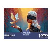 A Male Walks Along The Stone Road 1000 Pcs Carton Extra-épais Lot de Puzzles Fantasy Mystical Figure Stimulant Et Éducatif Jeu Familial Puzzles As Birthday Gifts 38x26cm/1000pcs