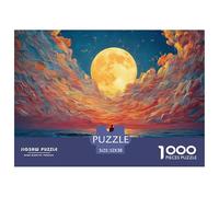 A Man Walks Along The Beach Under Moonlight 1000 Pièces Carton Extra-épais Puzzle À Faire Soi-même Tree Girl Extrêmement Difficile Défi Unique Puzzles pour Adultes Et Enfants 52x38cm/1000pcs