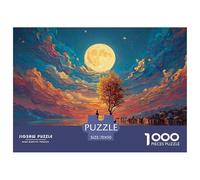 A Man Walks Along The Beach Under Moonlight 1000 Pièces Carton Premium Puzzle À Faire Soi-même Yellow Moon Stimulant Et Éducatif Défi Unique Puzzles pour Adultes Et Enfants 70x50cm/1000pcs