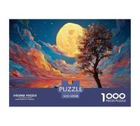 A Man Walks Along The Beach Under Moonlight 1000 Pièces Carton Premium Puzzle De Qualité Supérieure Yellow Moon Stimulant Et Éducatif Jeu Familial Puzzles Pour La Décoration Intérieure 52x38cm/1000pcs