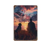 A Man With Dog In Mind Plaque En Métal Vintage Pour Bars, People Cave, Café, Garage Familial, Affiche, Décoration Murale11.8"x7.9"