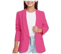 à Manches Longues pour Filles, col châle, Veste de Costume Formelle, Poche intérieure Ouverte sur Le Devant pour Enfants Pull en Gilet Court Croc Top