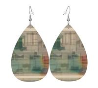 A Melodic Tunes Boucles d'oreilles en cuir pour femme - Boucles d'oreilles pendantes en forme de larme, parfaites pour les fêtes et accessoires de costume, taille unique, cuir, sans pierre précieuse