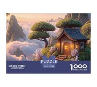 A Miniature House 1000 Pièces Carton Extra-épais Coffret De Puzzles Fantasy Waterfall Cottage Stimulant Et Éducatif Défi Unique Puzzles pour Adultes Et Enfants 52x38cm/1000pcs