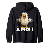 À Moi ! Plage Côtier Humour Marin Bande Dessinée Fou Mouette Sweat à Capuche