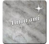 À Mon Ami Marbre Gris (15x15cm) - Sticker/Autocollant