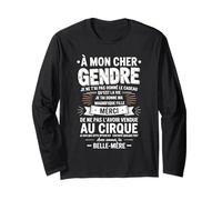 À Mon Cher Gendre Avec Amour Ta Belle-Mère Humour Drôle Manche Longue