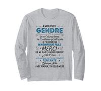 À Mon Cher Gendre Avec Amour Ta Belle-Mère Humour Drôle Manche Longue