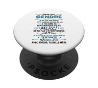 À Mon Cher Gendre Avec Amour Ta Belle-Mère Humour Drôle PopSockets PopGrip Adhésif