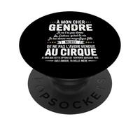 À Mon Cher Gendre Avec Amour Ta Belle-Mère Humour Drôle PopSockets PopGrip Adhésif