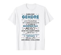 À Mon Cher Gendre Avec Amour Ta Belle-Mère Humour Drôle T-Shirt