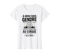 À Mon Cher Gendre avec Amour Ta Belle-Mère Humour Drôle T-Shirt Graphique avec Valeur