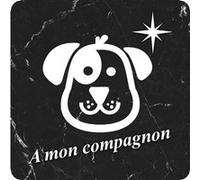 à mon compagnon chien marbre noir (15x15cm) - Sticker/autocollant G