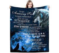 À Mon Fils De Maman Couverture Cadeau D'anniversaire Micro Flanelle Polaire Jeter Couverture X Moon Wolf G