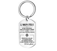 À Mon Fils Porte Clef Homme Cadeau Pour Mon Fils Cadeau D'anniversaire Garçon Porte-Clés Fils Idee Cadeau Ado