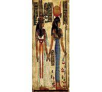A.Monamour Sticker Porte Autocollant Poster De Porte 3D Abstrait Peintures Égyptiennes Anciennes Egypte Papyrus Vinyle Affiche De Porte Sticker Mural Papier Peint Art Décor 90 x 200 cm