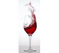 A.Monamour Sticker Porte Autocollant Poster De Porte 3D Éclaboussures De Vin Rouge en Verre sur Fond Blanc pour Les Bars Vinyle Affiche De Porte Sticker Mural Papier Peint Art Décor 77 x 200 cm