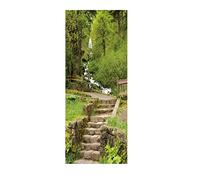 A.Monamour Sticker Porte Autocollant Poster De Porte 3D Entrée De La Cascade De Wahkeena Dans La Gorge Du Fleuve Columbia En Oregon Vinyle Affiche De Porte Sticker Mural Papier Peint 90 x 200 cm