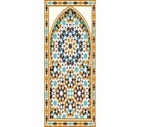 A.Monamour Sticker Porte Autocollant Poster De Porte 3D Modèle d'arc Arabe Traditionnel Vinyle Affiche De Porte Sticker Mural Papier Peint Art Décor 95 x 215 cm