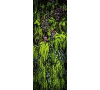 A.Monamour Sticker Porte Autocollant Poster De Porte 3D Mur Végétal Vert avec Jardin Botanique De Feuilles Et De Fleurs Tropicales Vinyle Affiche De Porte Sticker Mural Papier Peint Décor 90 x 200 cm