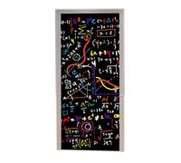 A.Monamour Stickers Muraux Des Formules Mathématiques De L'Enseignement Des Mathématiques Et Des Calculs Écrits Sur Fond Vinyle Chambre Porte Stickers Papier Peint Peintures Murales Porte Autocollants