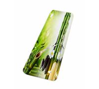 A.Monamour Yoga Zen Idée De Méditation Bambou Vert Paysage Naturel Eco-Friendly Impression Flanelle Antidérapant Tapis De Bain Tapis Tapis De Sol pour Chambre 40X120cm / 16 "X48