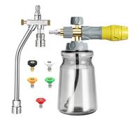 à mousse - Double raccord - Nettoyeur à pression - à mousse - 4000 psi - à savon - Applications ergonomiques de lavage de voiture pour les détails automatiques de l'allée - Chaise de
