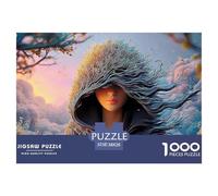 A Mysterious Woman with an Eerie Cloak 1000 Pièces Carton Extra-épais Coffret De Puzzles Nature Spirit Anti-Stress Défi Unique Puzzles pour La Décoration Intérieure 38x26cm/1000pcs