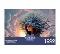 A Mysterious Woman with an Eerie Cloak 1000 Pièces Carton Extra-épais Coffret De Puzzles Nature Spirit Anti-Stress Défi Unique Puzzles pour Adultes Et Enfants 38x26cm/1000pcs