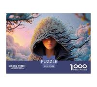 A Mysterious Woman with An Eerie Cloak 1000 Pièces Papier Écologique Résistant Coffret De Puzzles Nature Spirit Stimulant Et Éducatif Jeu Familial Puzzles Cadeaux Pour La Famille Et Les Amis 52x38cm/1