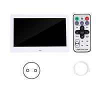 【 â 】 NEUFDAY Cadre Photo numérique 10 '', Cadre Photo numérique avec écran HD de 10" Réveil MP3/4 Films avec contrôleur(#2 White) 【Cadeau de Noël, Cadeau du Nouvel an】