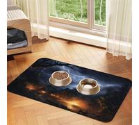 A Night of Lightning and Thunder Tapis d'alimentation réutilisable et portable pour chiens et chats, tapis de nourriture pour chien et chat, protège les sols,