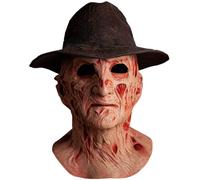 A Nightmare On Elm Street 4 Freddy Adulte Latex Masque Costume W/Chapeau