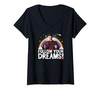 A Nightmare on Elm Street Freddy Follow Dreams T-Shirt avec Col en V